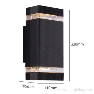 Sconce Aluminium Kalis air LED Lampu dinding luaran